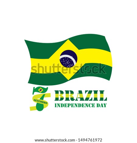 Brazil Independence Day Vector Design Template
