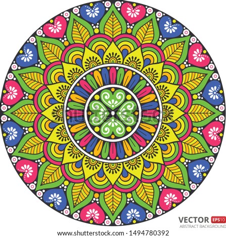 Colorful Mandalas for coloring book. Decorative round ornaments. Unusual flower shape. Oriental vector, Anti-stress therapy patterns. Weave design elements. Yoga logos Vector