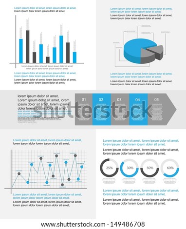 web banners with infographics options