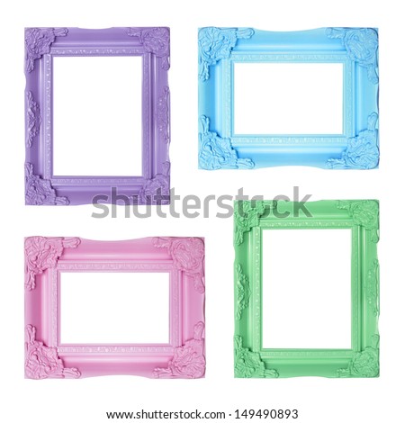 Four contemporary picture frames in high resolution vibrant colors.