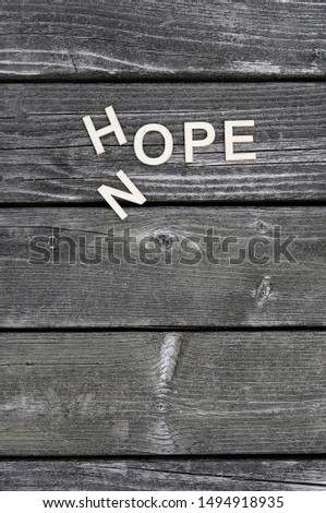 Hope Replaces Nope Wooden Motivational Background