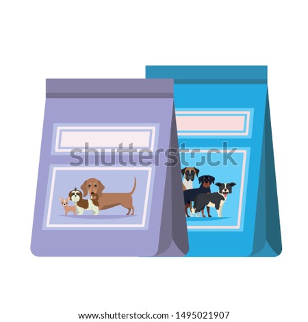 pet food bag on white background