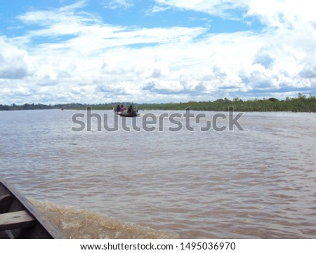 Boat travel in amazon river