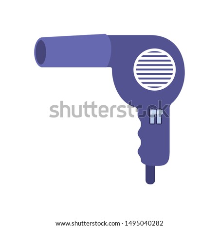 professional hair dryer on white background