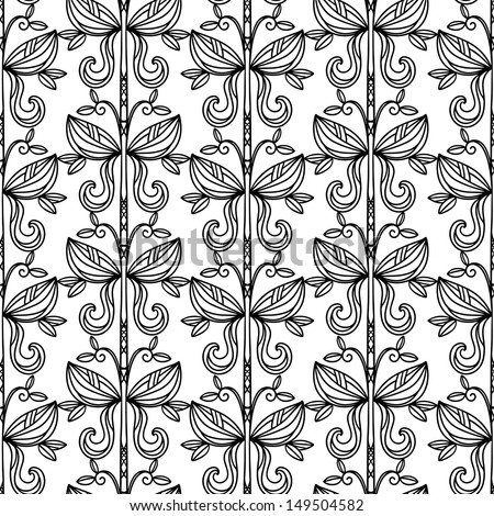 Abstract floral seamless pattern - vector
