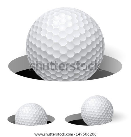 Golf balls. Illustration on white background for design