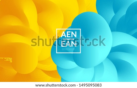Liquid shape background. Abstract shapes composition. Modern vector graphic design. 3D effect with blend gradient.
