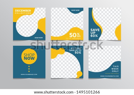 Slides abstract Unique Editable modern Social Media banner Template.Anyone can use This Design Easily.Promotional web banner for social media. Elegant sale and discount promo - Vector. Royalty-Free Stock Photo #1495101266
