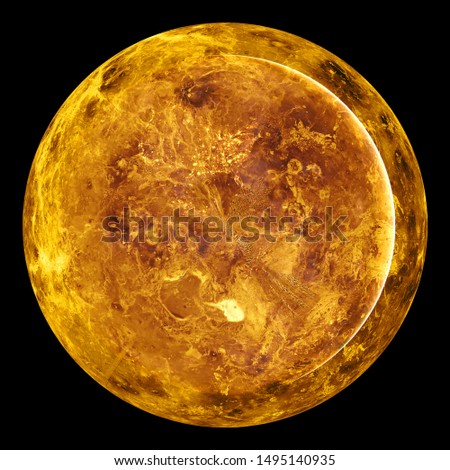 Planet Venus. Cosmos art. Elements of this image furnished by NASA.