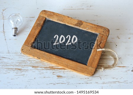 New Year 2020 on the Blackboard