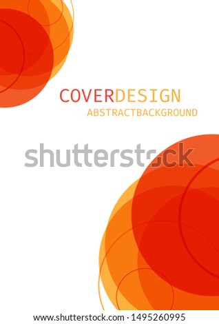 Orange circle, professional cover desing template.