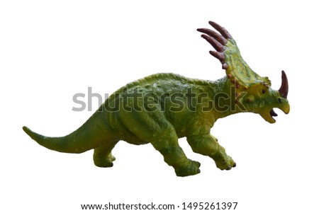 Styracosaurus dinosaur on isolated white background