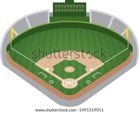 Image illustration of baseball field seen from above