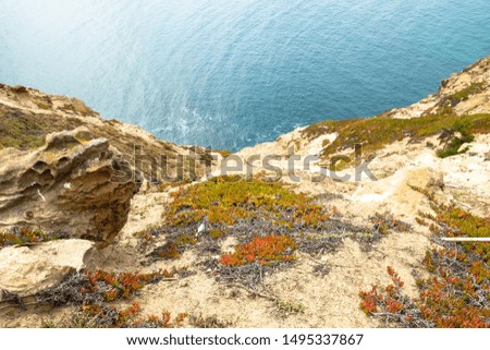 California textures and colors cliffside