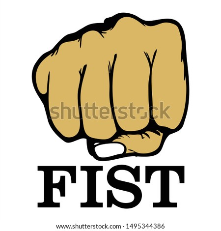 vector logo of a fist, EPS 10