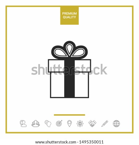 Gift box symbol icon. Graphic elements for your design