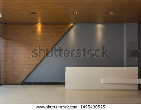 Front display showroom interior design building Royalty-Free Stock Photo #1495430525