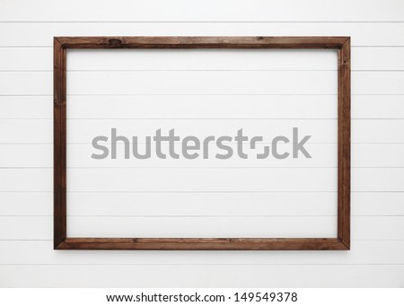 wooden frame on white wall