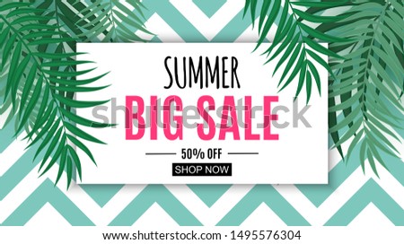 beautiful Colorful Abstract Summer Sale Background. Illustration.
