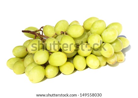 Grapes cluster isolated on the white background