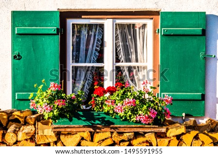 typical old bavarian window - photo