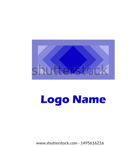 blue geometric logo design, business logo template