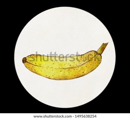 Fruit healthy yellow banana sweet 