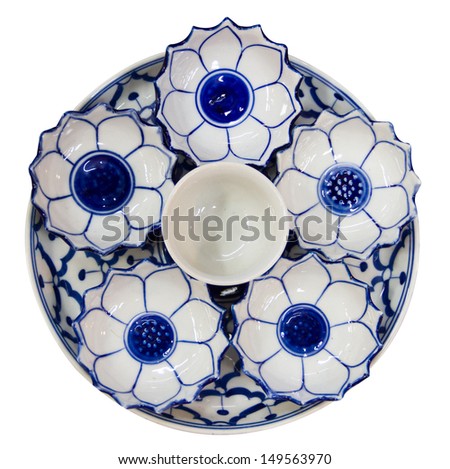 Ceramic bowl on white background 