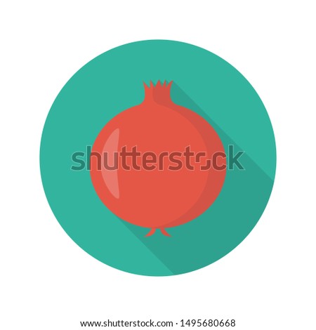 pomegranate glyph flat vector icon