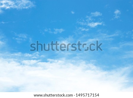The vast sky and the beautiful white clouds