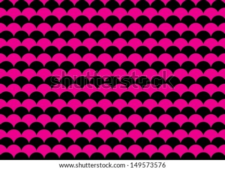 Pink and Black Scale Pattern. Vector