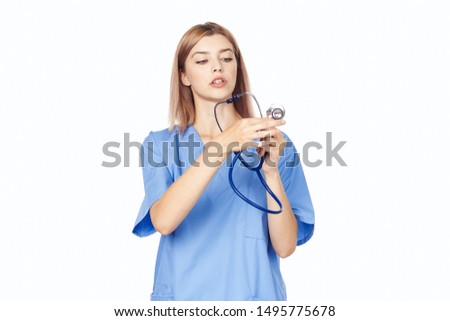 Female doctor stethoscope medicine laboratory nurse