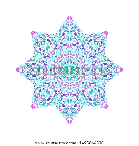 Abstract gravel star shape - colorful geometrical vector element from stones