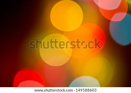 Abstract Color Background. Blurred Lights Bokeh. De focused Light. High quality stock photo.