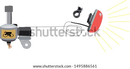 link lighting for bicycle with dynamo Royalty-Free Stock Photo #1495886561