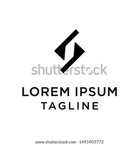 Modern Logo Concept. Letter S. Template Project, Business Card. Vector Illustration.