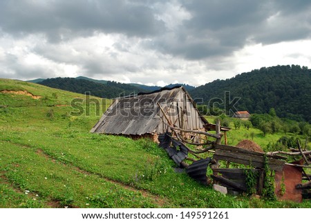 Old cabin in the mountains of Armenia