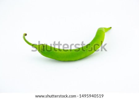 green pepper isolated on white background	