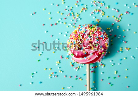 Candy with multi colored sprinckels for baking. Background