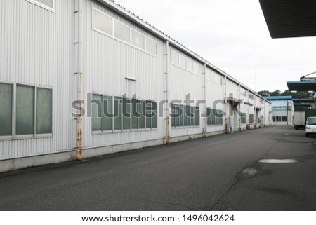 Appearance of warehouse, building landscape