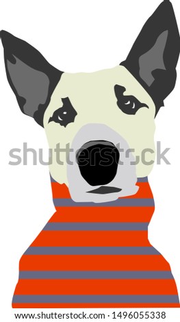 vector illustration of cute dog 