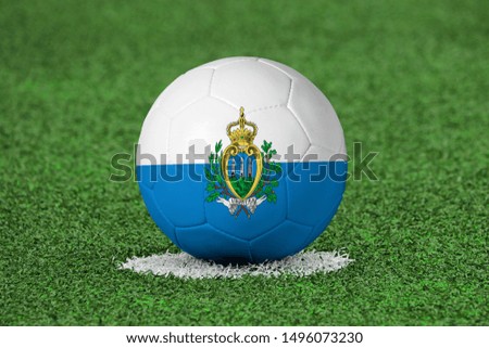 Flag of San Marino on Football San Marino Flag on soccer ball
