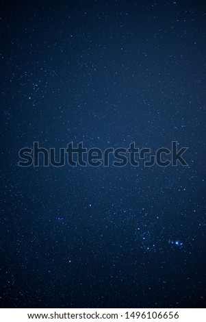 Vertical photograph of the night sky. Single shot, no trails