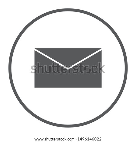 Envelope icon and circle frame for the messaging button.