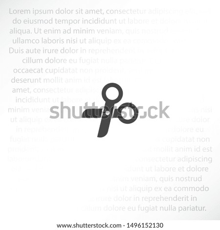 Scissors Vector icon . Lorem Ipsum Illustration design