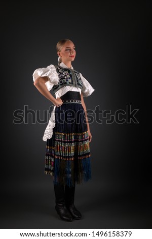 Slovak folklore. Slovakian folklore girl