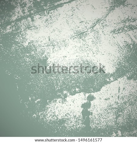 Empty aging design element. Brushed blue paint cover. Grunge rough dirty background. Overlay aged grainy messy template. Distress urban used texture. Renovate wall frame grimy backdrop. EPS10 vector