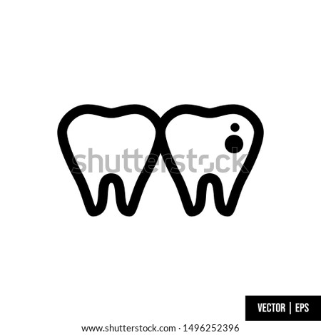 Simple dental icon design vector 