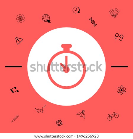 Stopwatch icon symbol. Graphic elements for your design