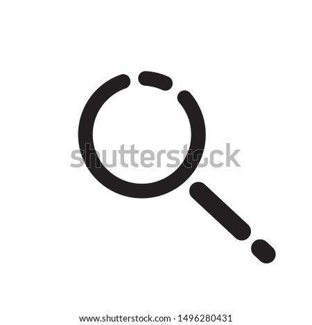 Magnifying glass icon on white background,vector illustration